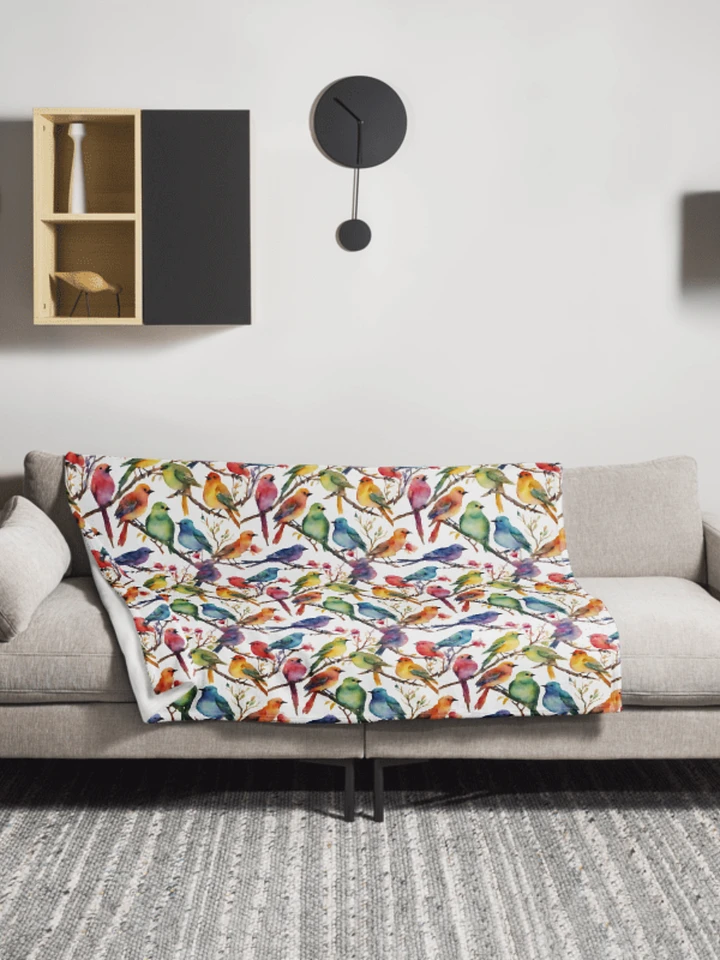 Multi Coloured Birds Blanket product image (1)