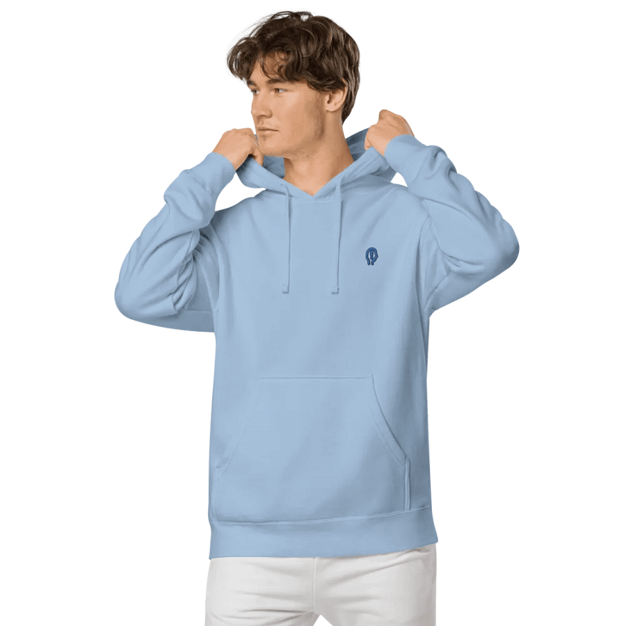 EXCLAIMING MENTALLY (sm. electric design) embroidered pigment hoodie product image (7)