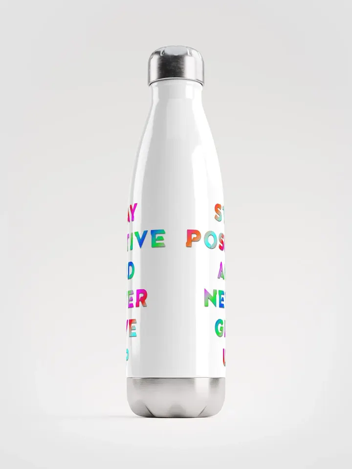 BLADE Army stay positive and never give up Color Stripes white Water bottle product image (1)