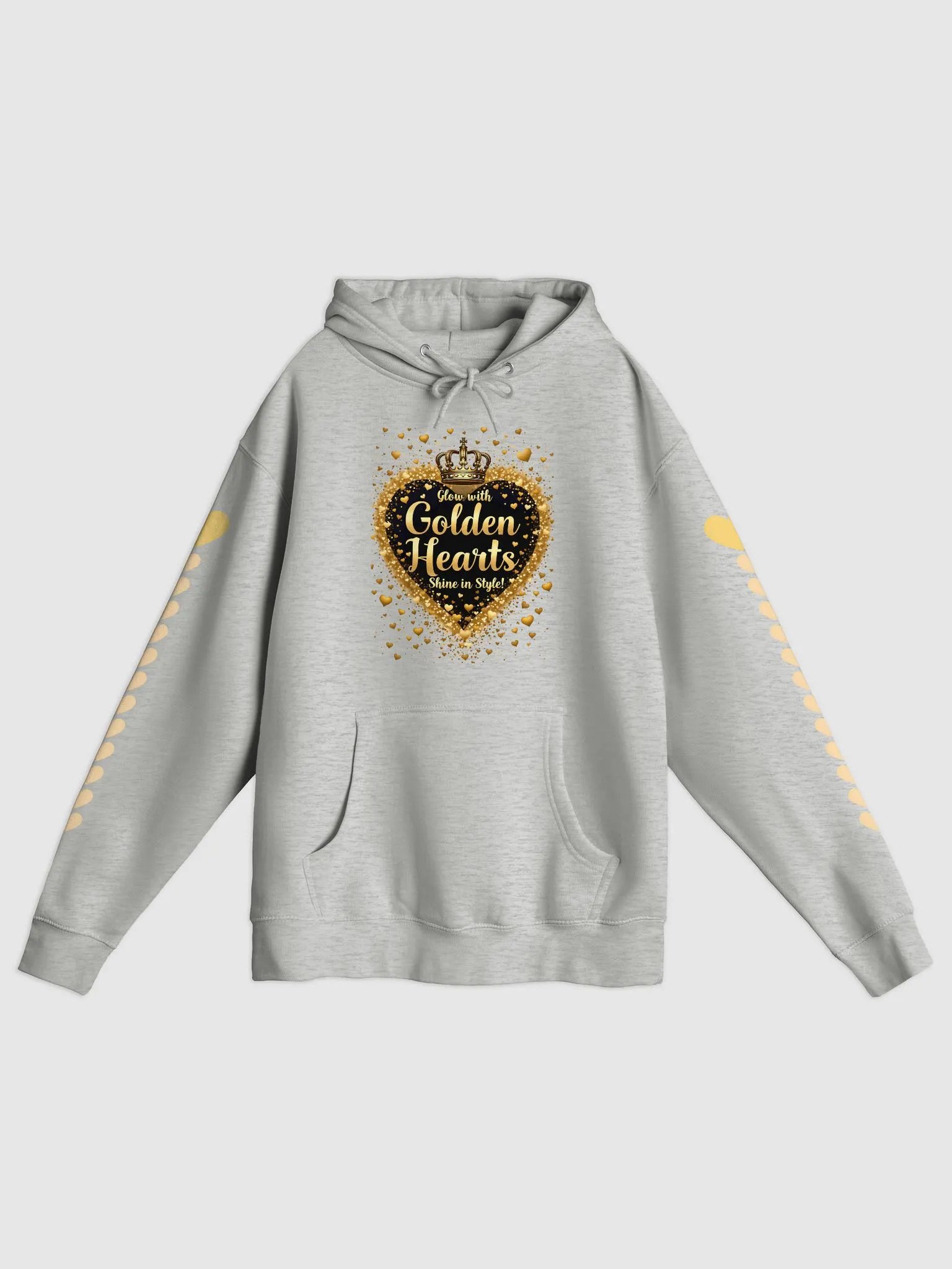 Black History Month Golden Hearts Shine in Style Unisex Hoodie product image (8)