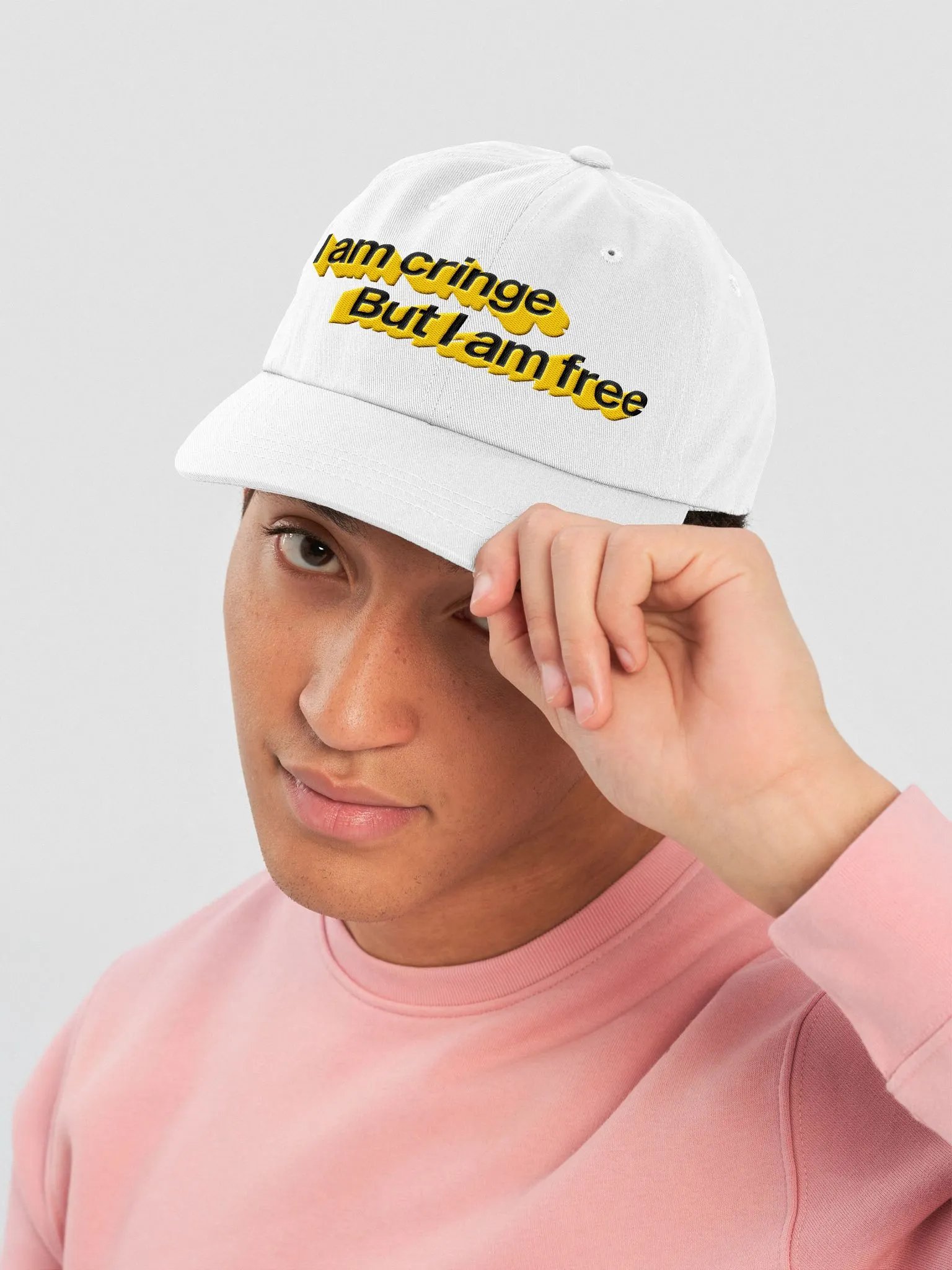 i am cringe but i am free hat (100% cotton) product image (10)