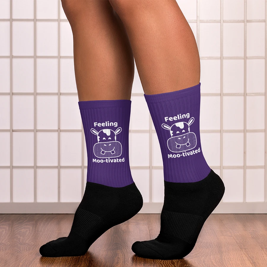 Feeling Mootivated Purple Cow Socks product image (15)
