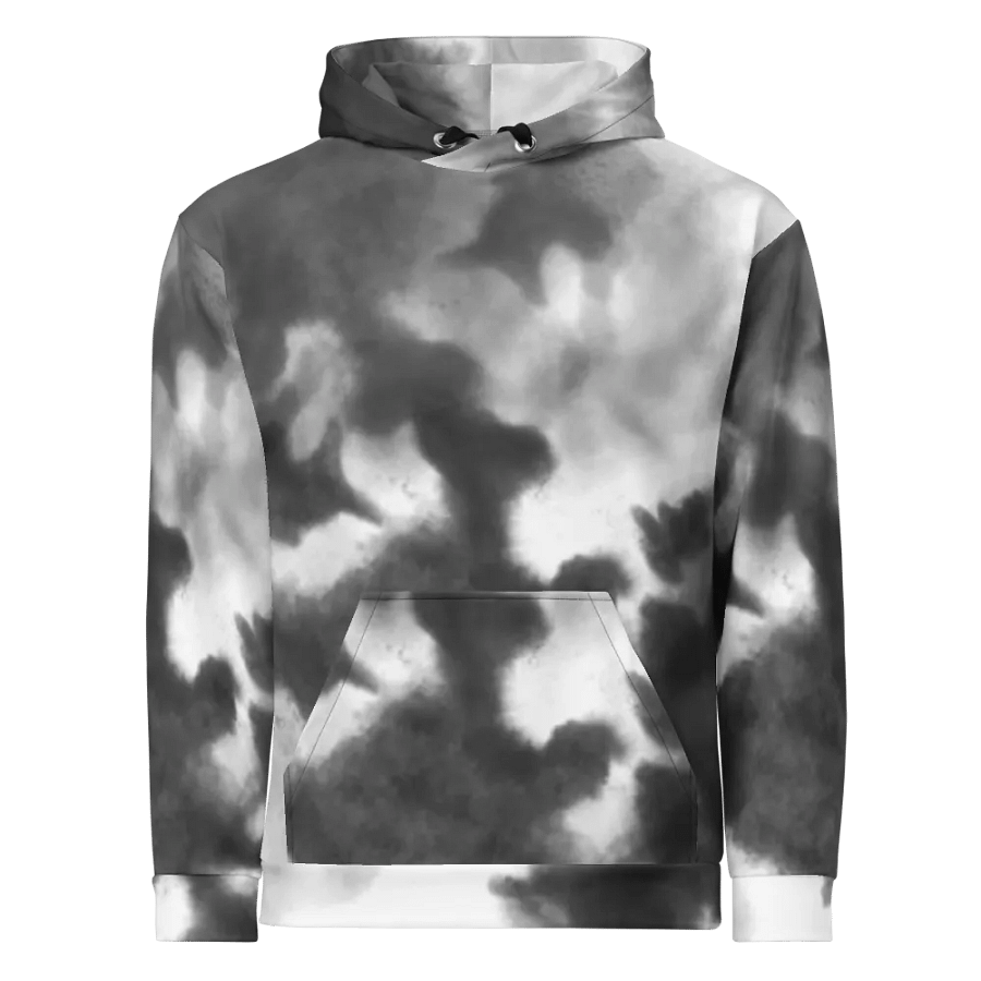 Black & White Tie-Dye Hoodie – Soft, Sporty, & Eco-Friendly product image (1)