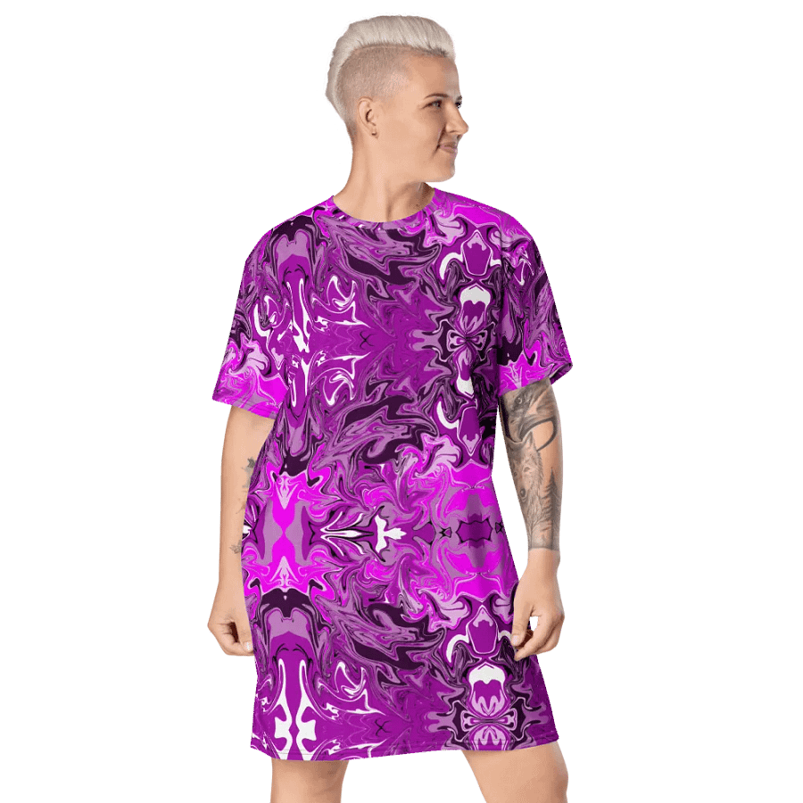 Pink Swirl T-Shirt Dress product image (7)