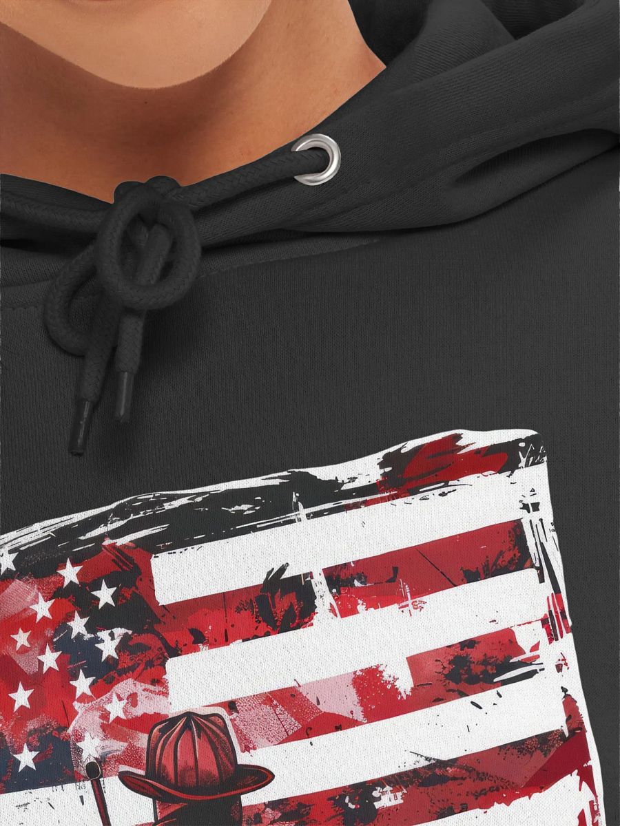 American Flag Firefighter Love Hoodie product image (7)