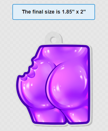Juicy Thiccc Gummy Bear Booty Key Chain product image (4)