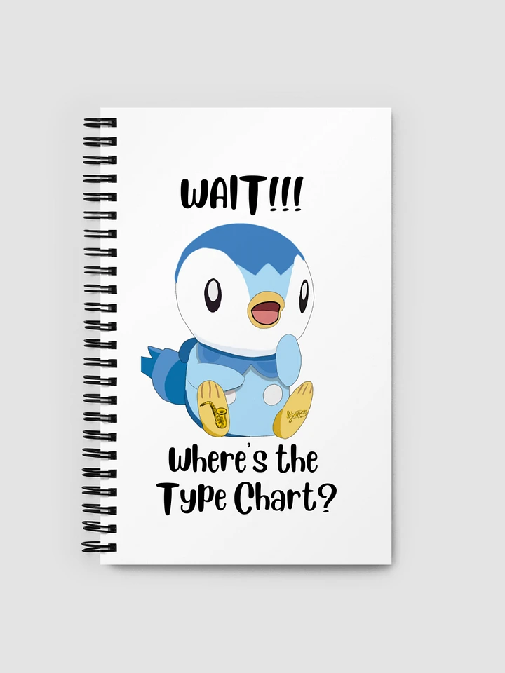 Piplup with Words Spiral Notebook product image (1)