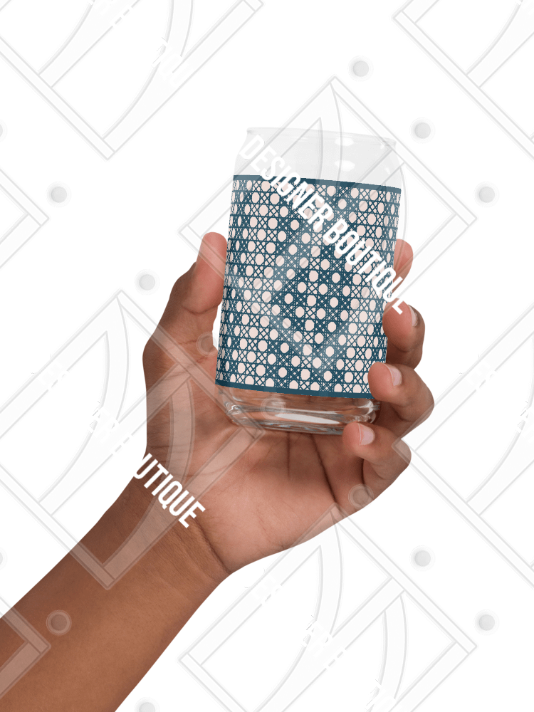 Le Rose Blue Monogram A Can-Shaped Glass product image (10)