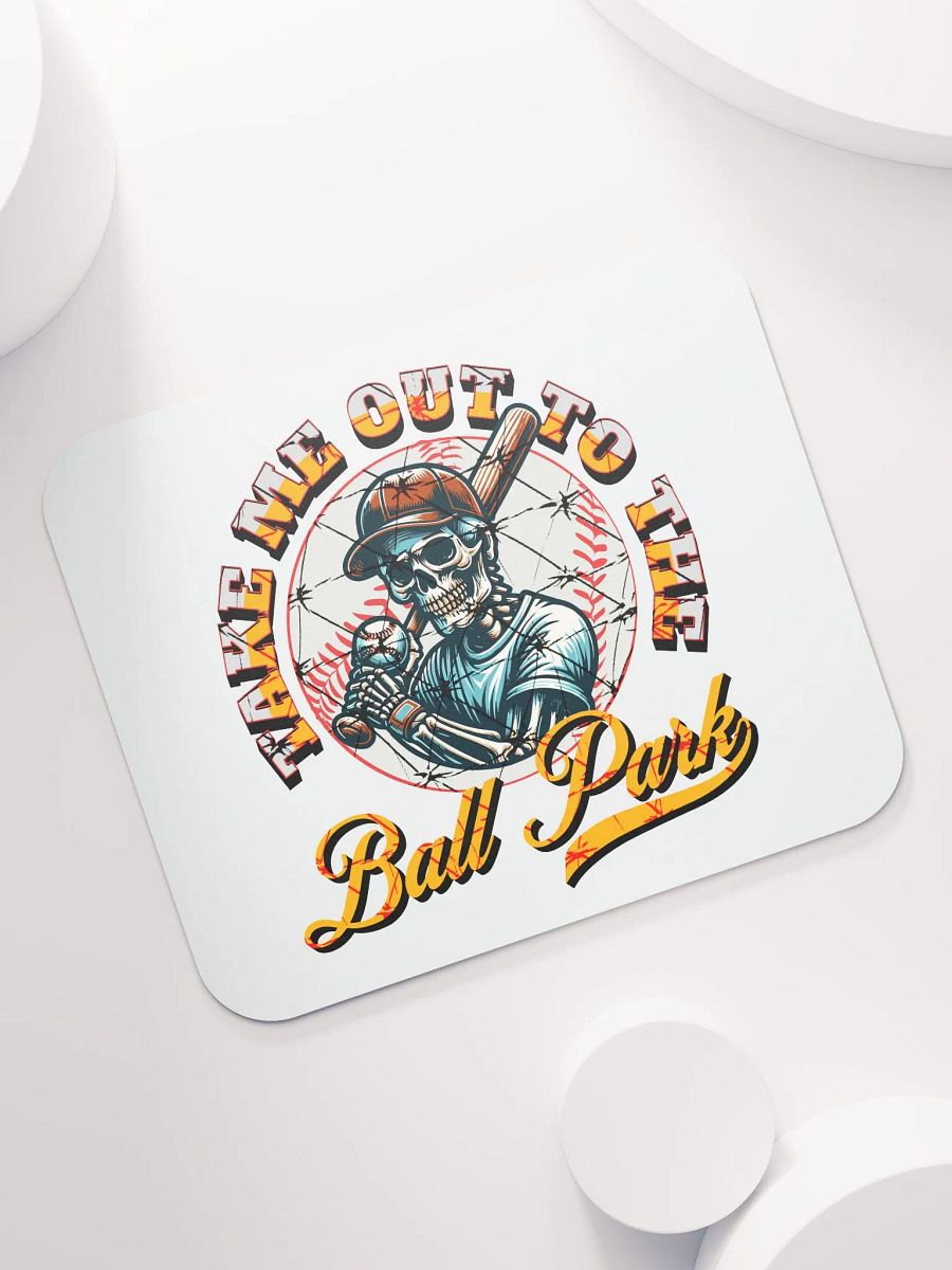 Take Me Out To The Ball Park Baseball Skeleton Slugger Mouse Pad product image (5)