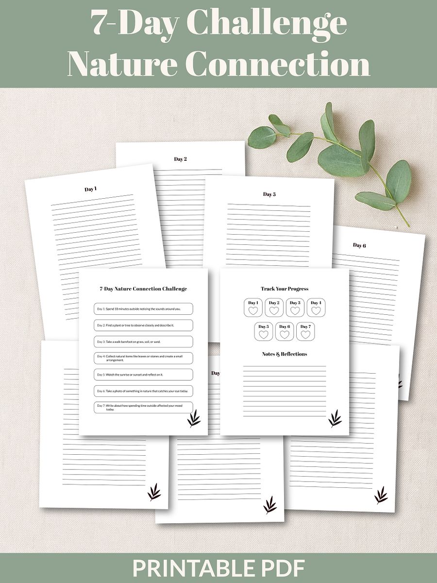 Nature & Creativity Bundle 7-Day Challenges Printable product image (7)