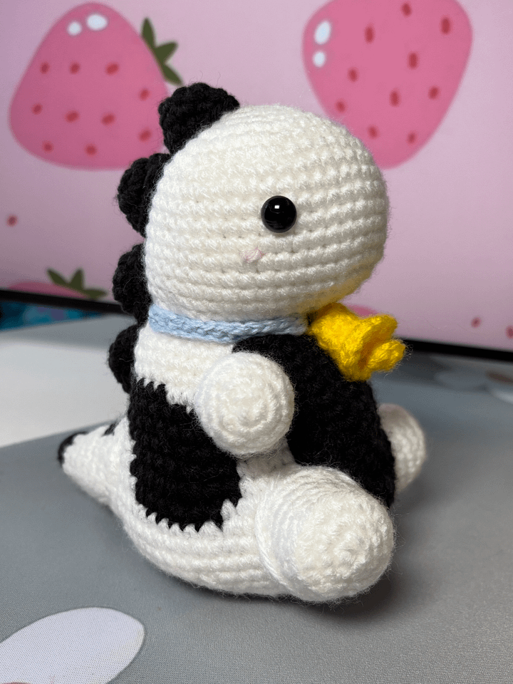 Pudding 🍮 - Chubby Cow Dinosaur Plushie product image (1)