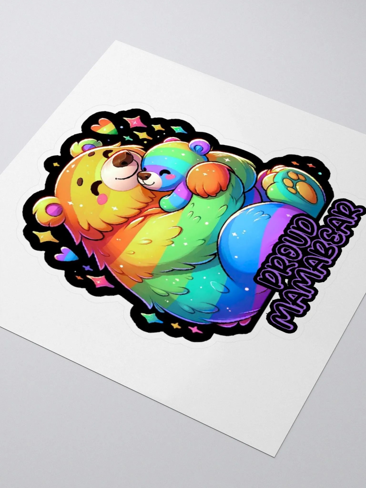 MamaBear-LGBTQIA+ Ally Sticker-Rainbow Mom Sticker product image (9)