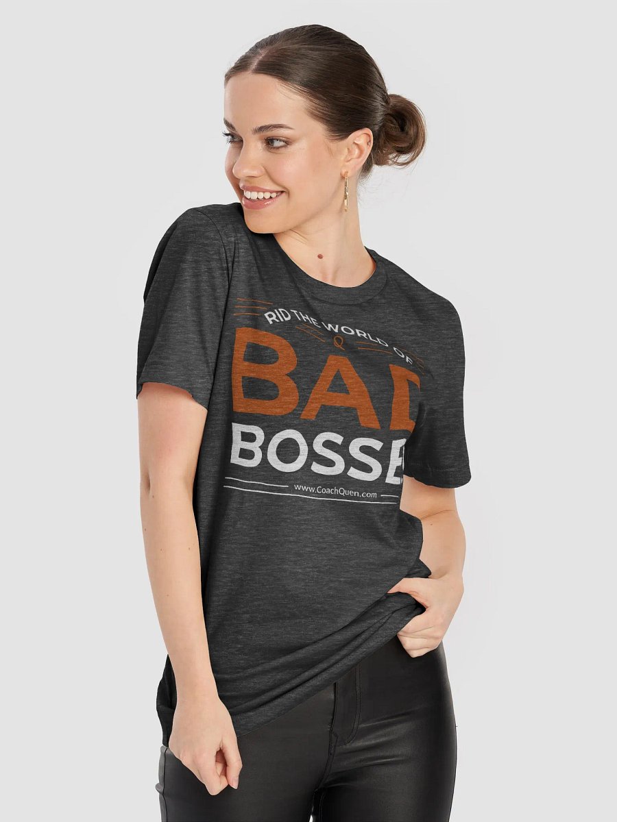Rid the World of Bad Bosses White Logo Tee product image (5)