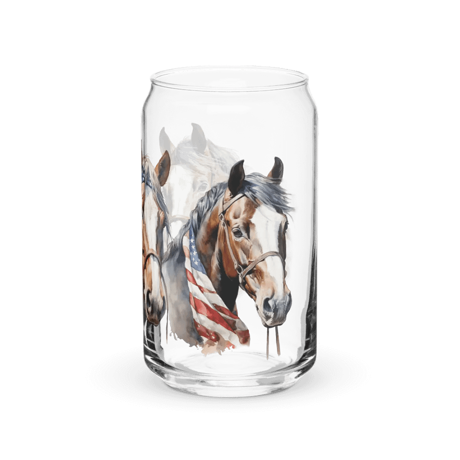 Patriotic Horses Can-Shaped Glass product image (2)
