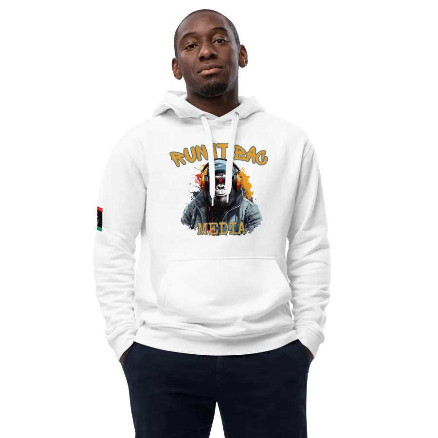 Official RUN It BAC Media White Hoodies product image (4)