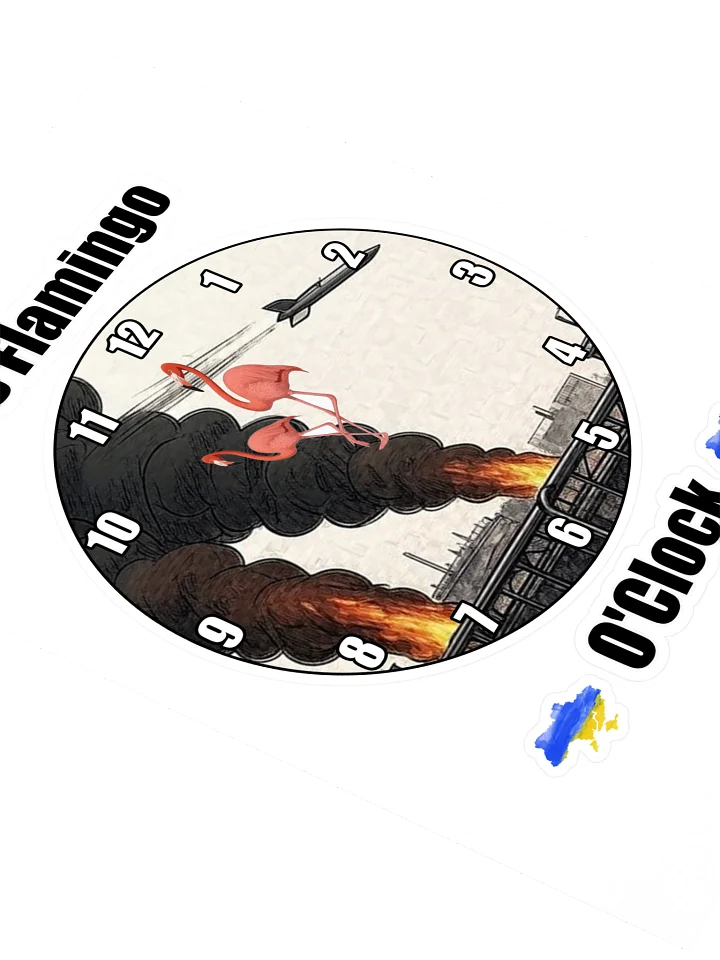 Flamingo o'clock stickers product image (2)