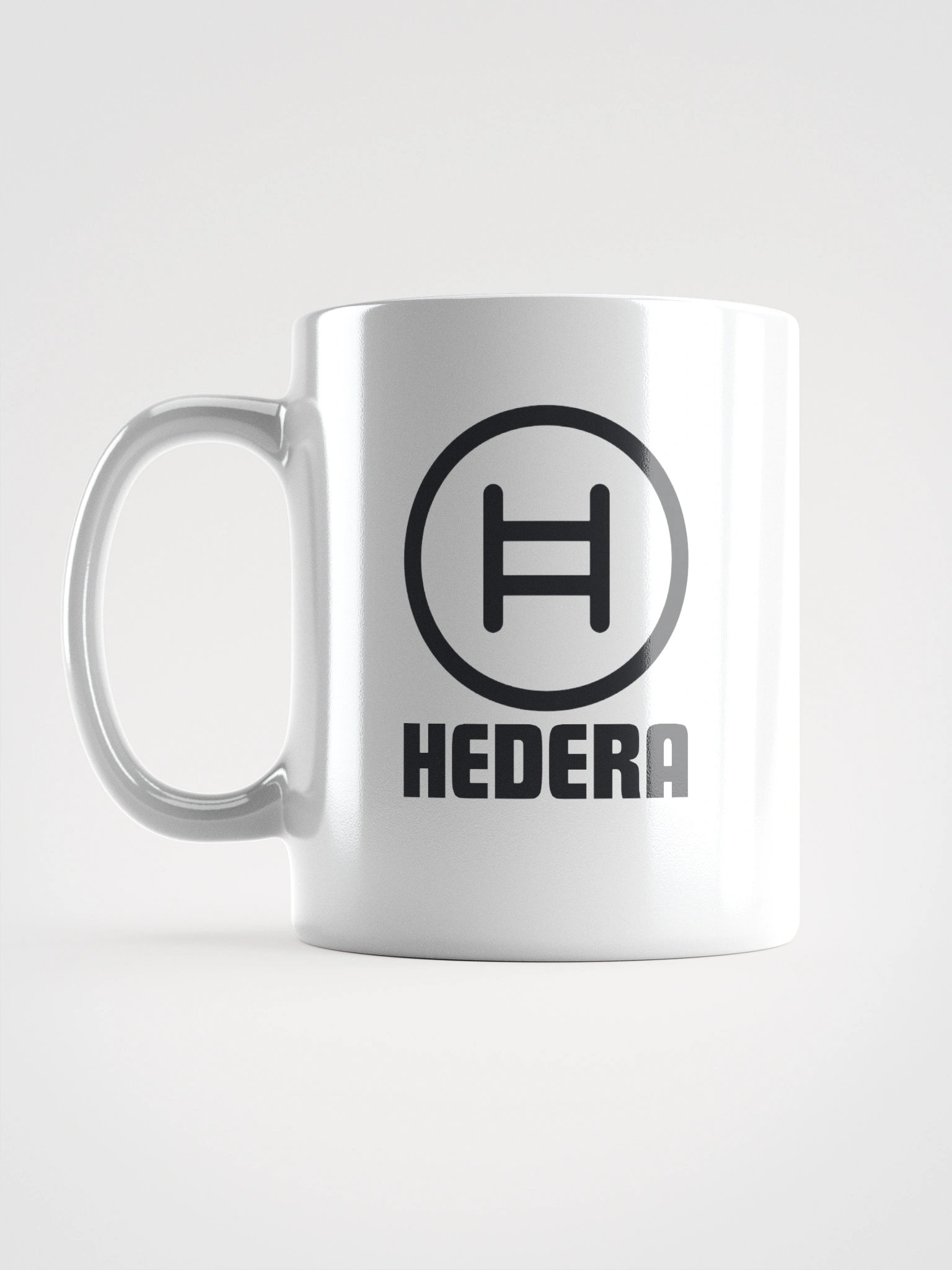 HEDERA Logo White Glossy Mug product image (17)