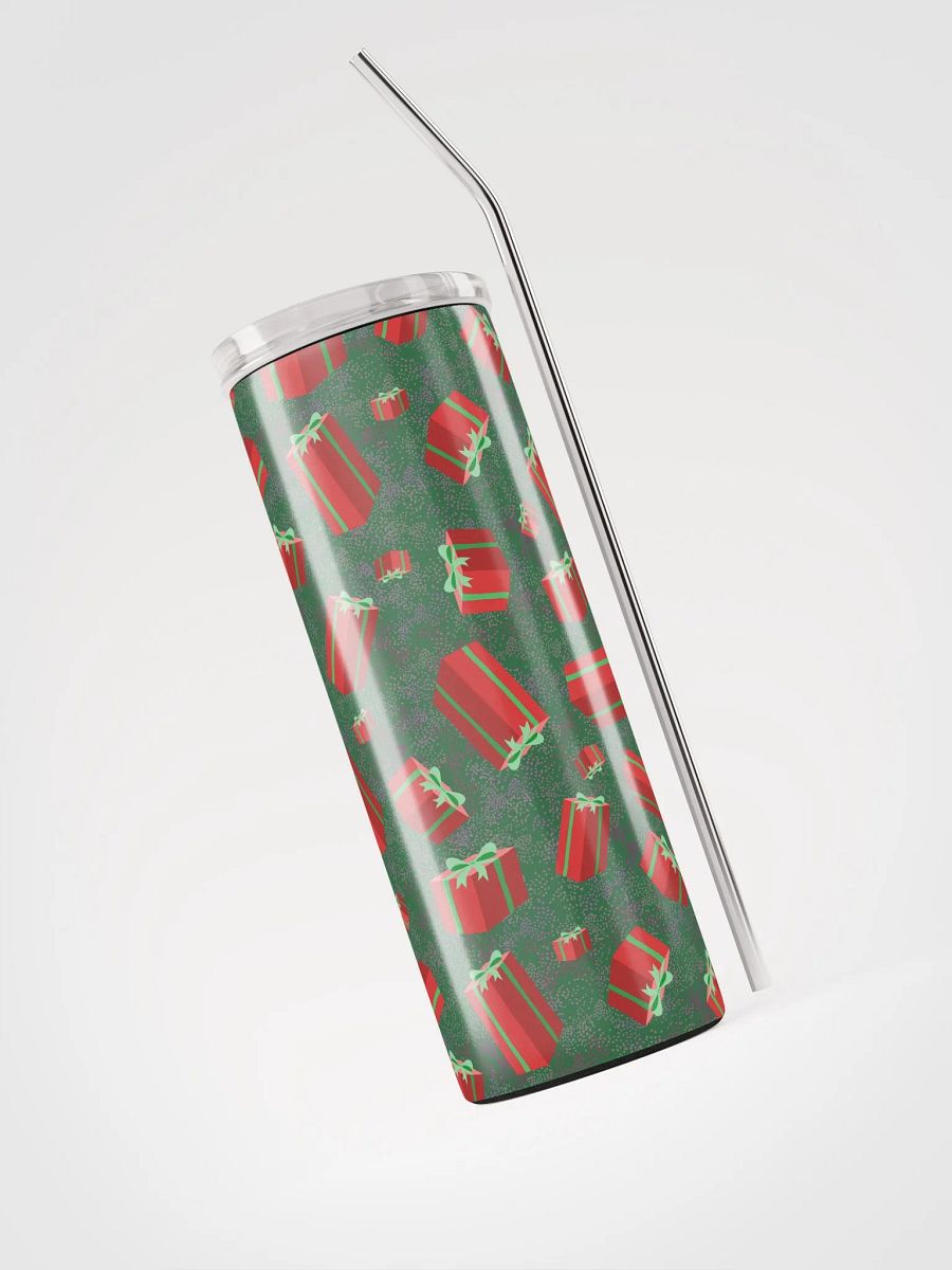 Retro Floating Red Presents Stainless Steel Tumbler with Straw product image (10)