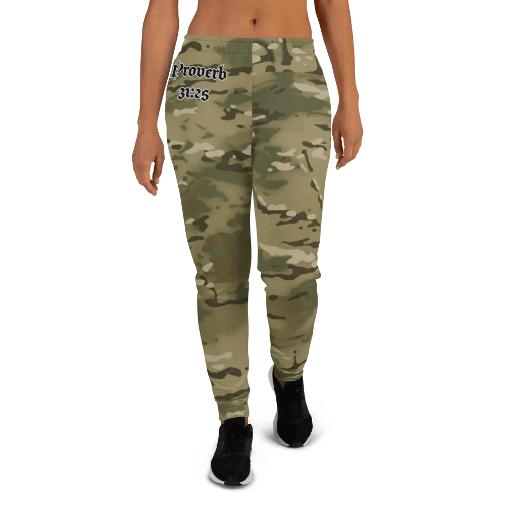 Faithful Camo: Proverb 3:25 Women's Joggers - Multicam product image (2)