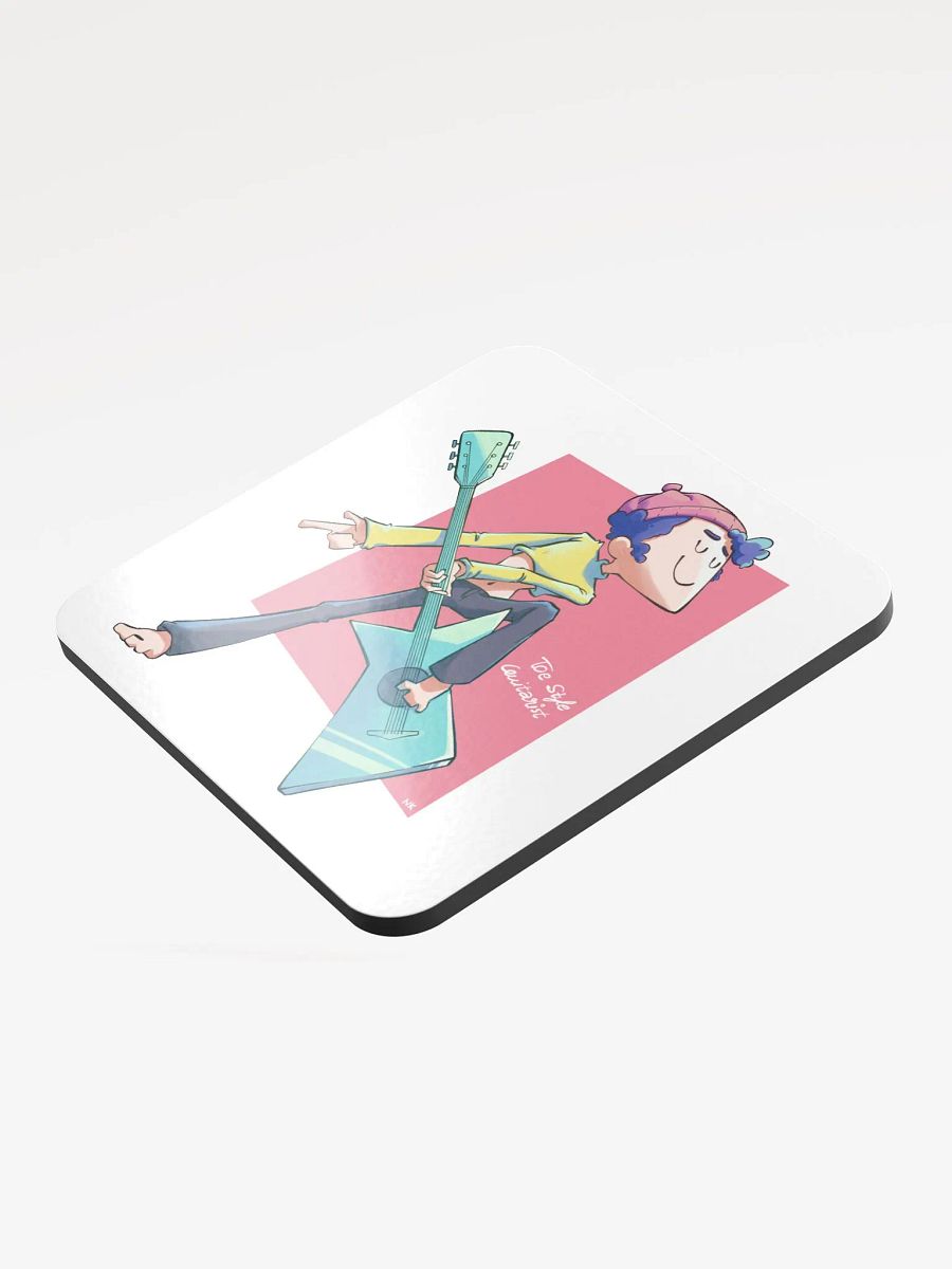Toe Style Guitarist | Glossed Cork Coaster product image (3)