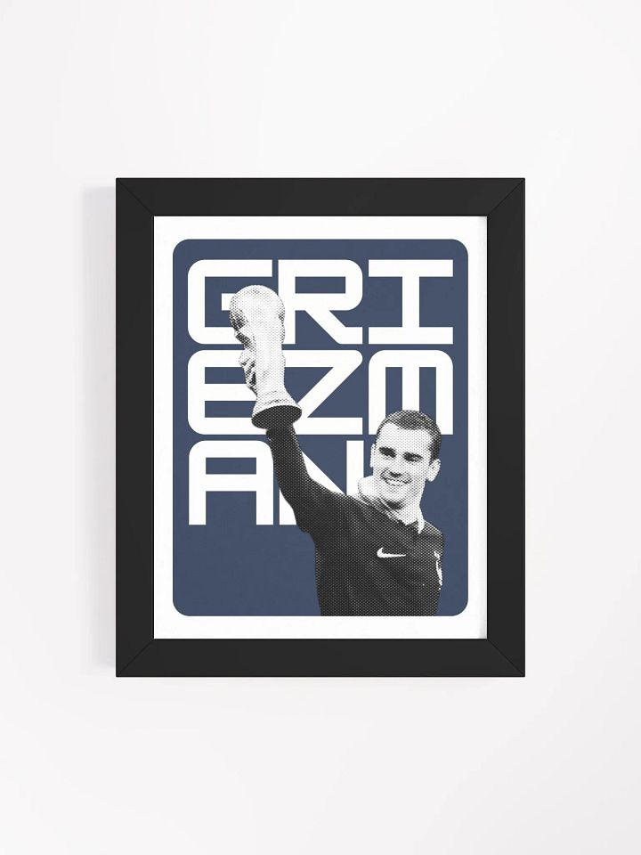 Antoine Griezmann BW France Name Art Framed Print product image (2)
