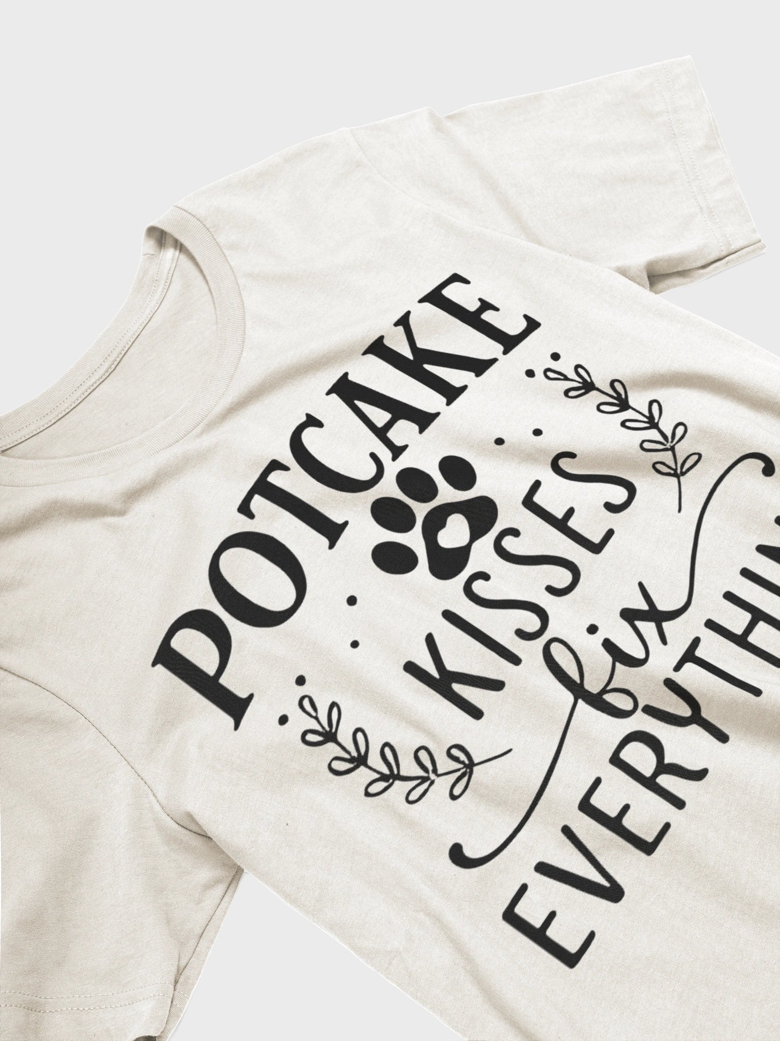 Potcake Kisses Fix Everything Dog Lover T-Shirt - Healing Paw Print Tee product image (3)