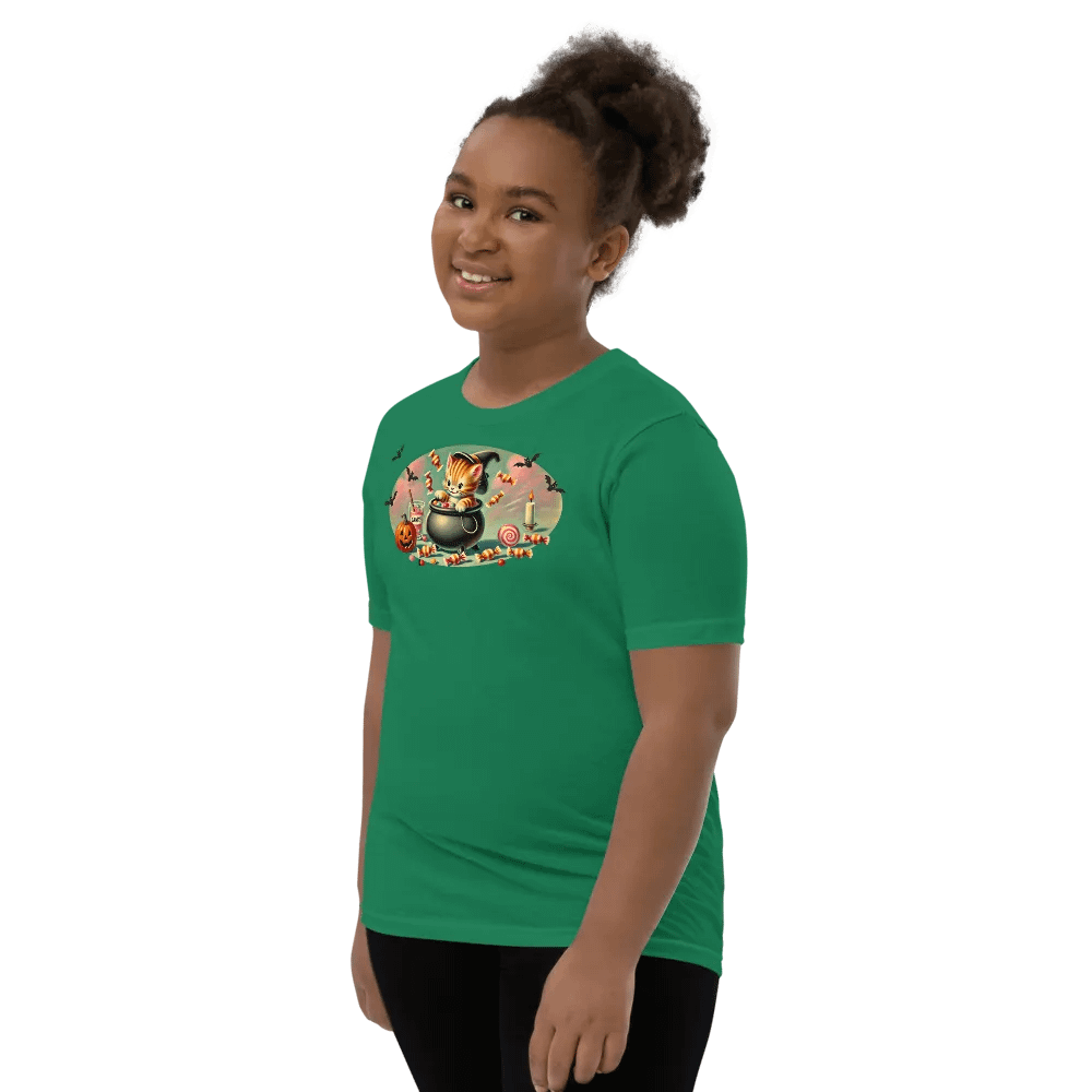 Halloween Cauldron Kitten Kids T-Shirt product image (40)