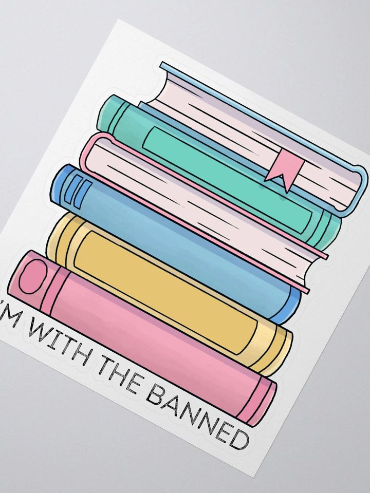 I'm With the Banned Book Stack Sticker product image (2)