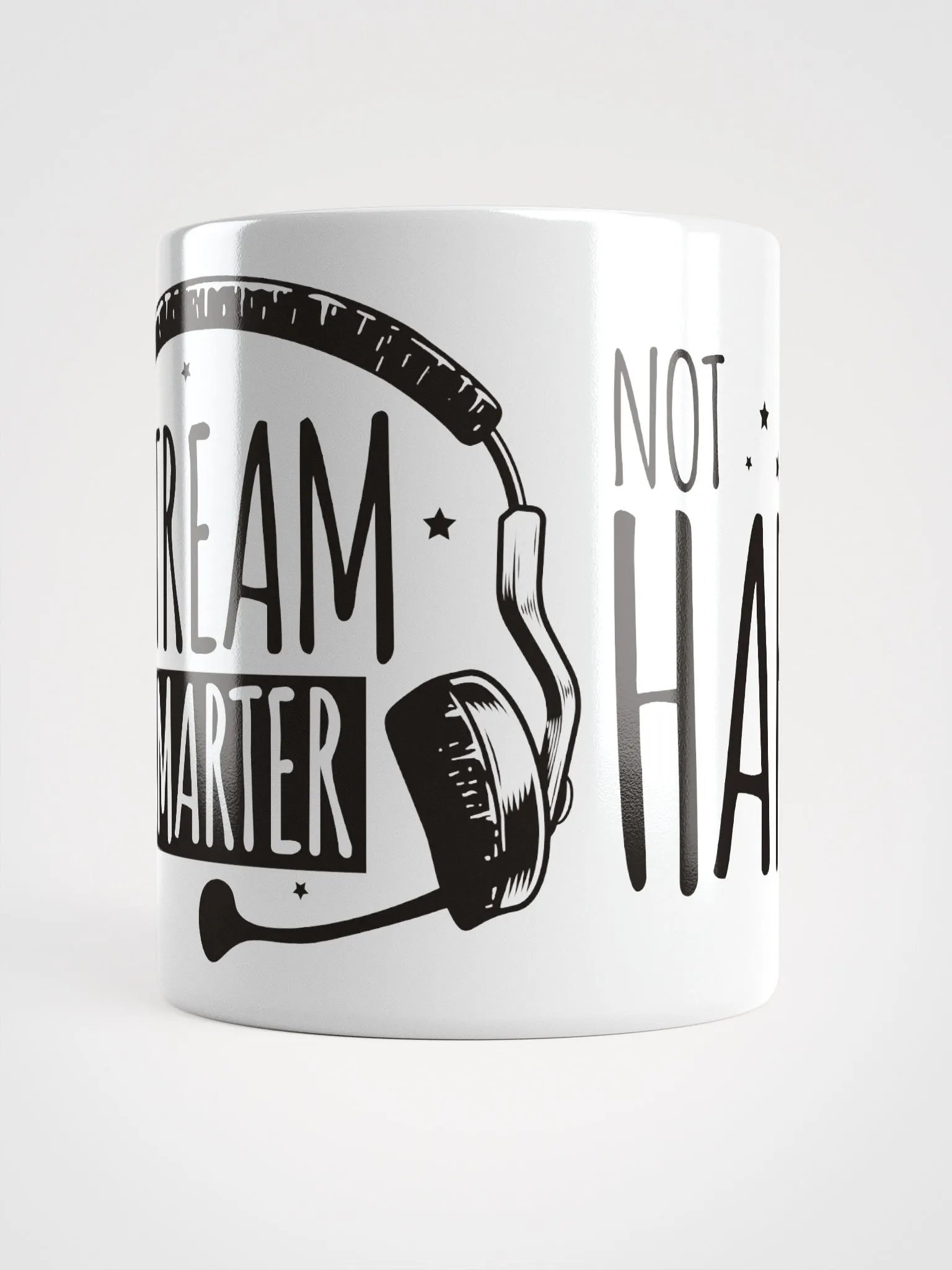 Stream Smarter Not Harder Mug Black Text product image (9)