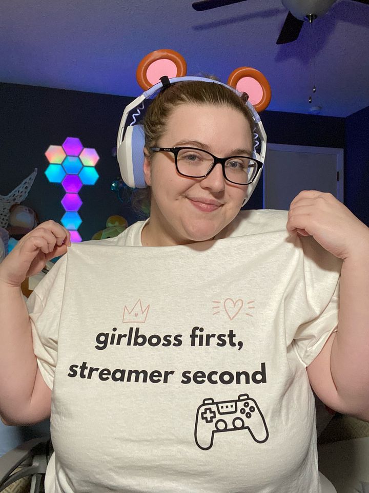 Girlboss First, Streamer Second Cotton Tee product image (1)