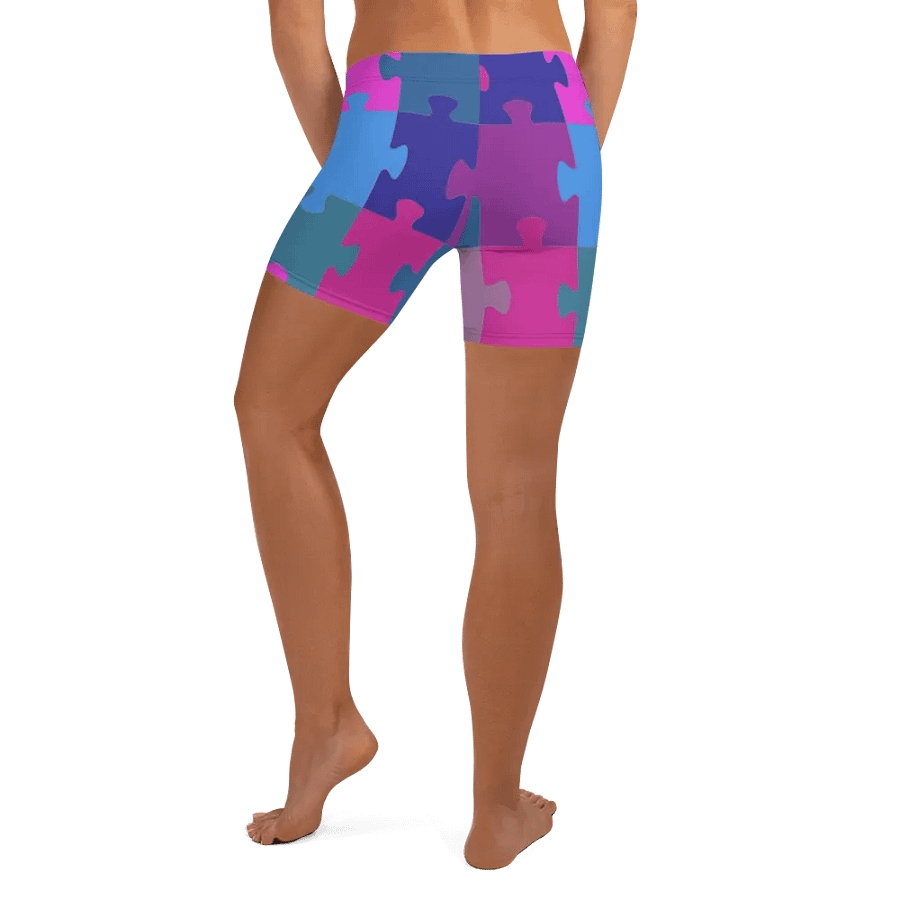 Modern Cool Multi-Colored Puzzle Pattern Shorts product image (3)