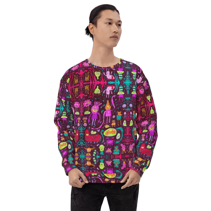 Abstract Darker Doodle Creatures Unisex Sweatshirt product image (1)