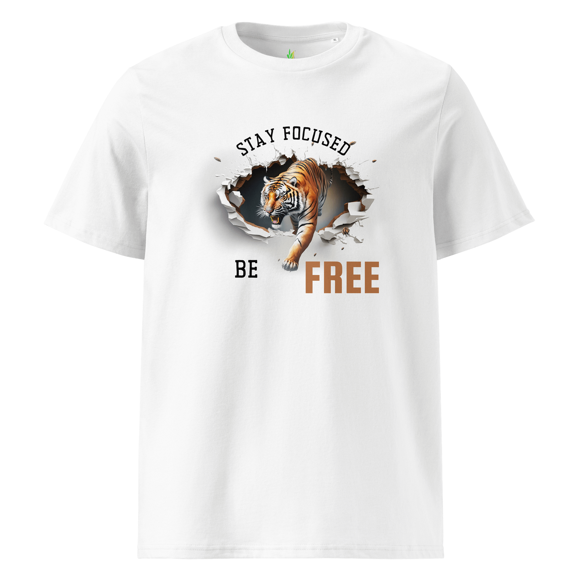 Stay Focused, Be Free – Empowerment Tiger Unisex Tee product image (1)