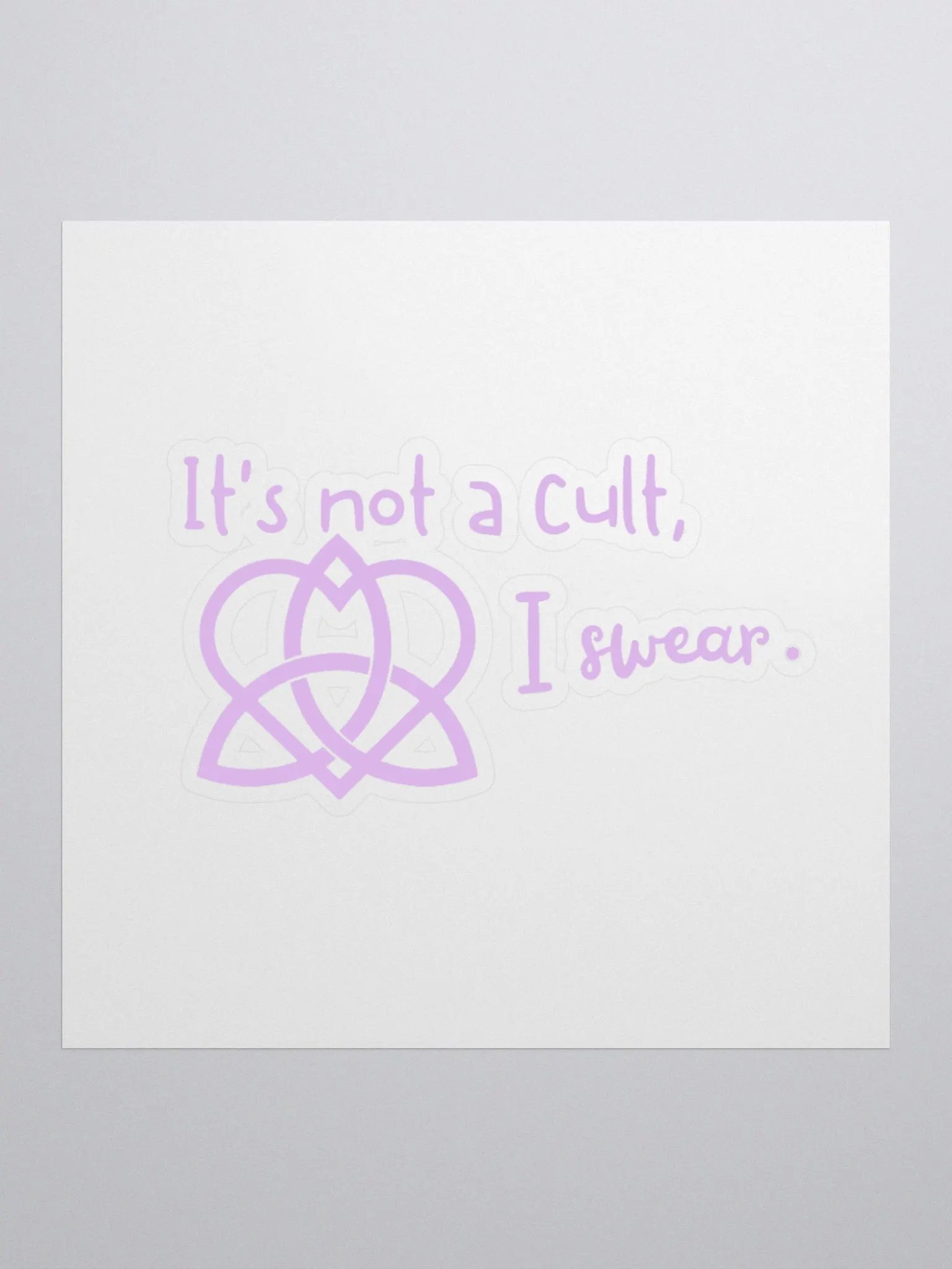 It's not a cult I swear Sticker, Pink product image (3)