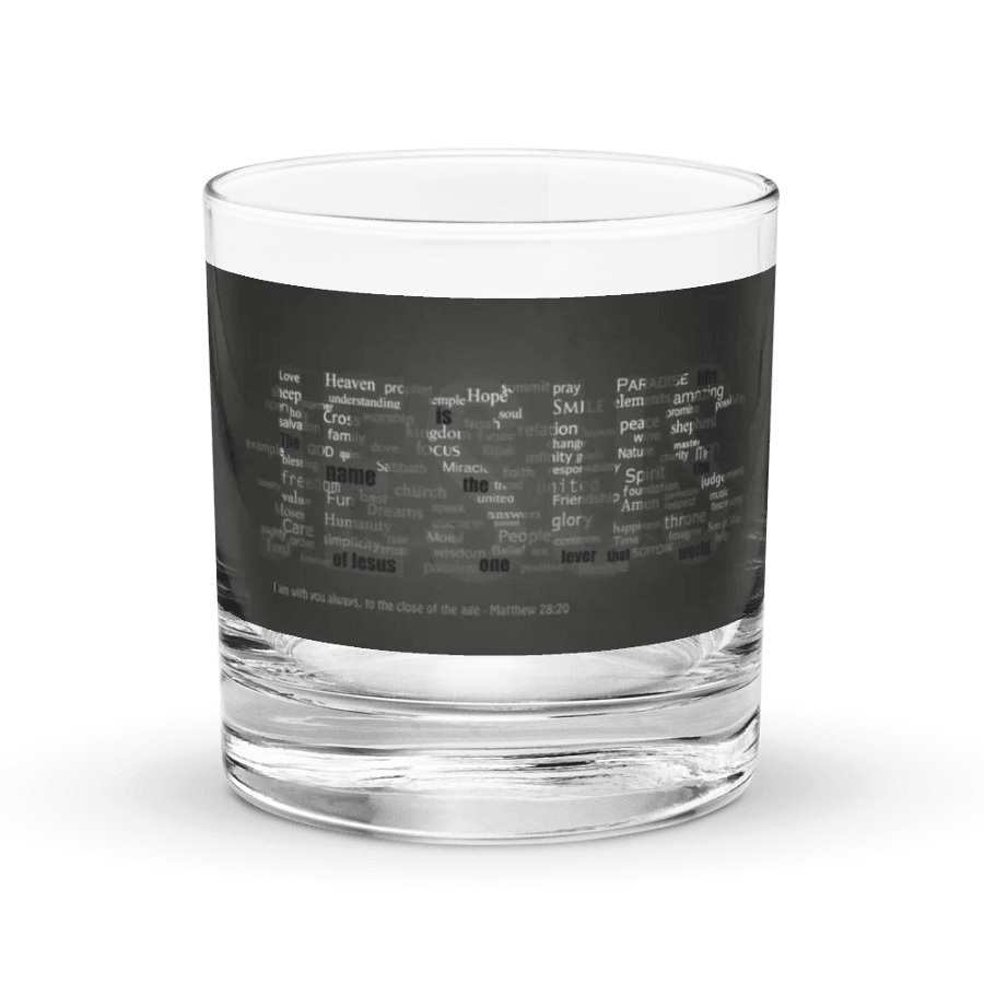 JESUS LOVE Rocks Glass product image (1)