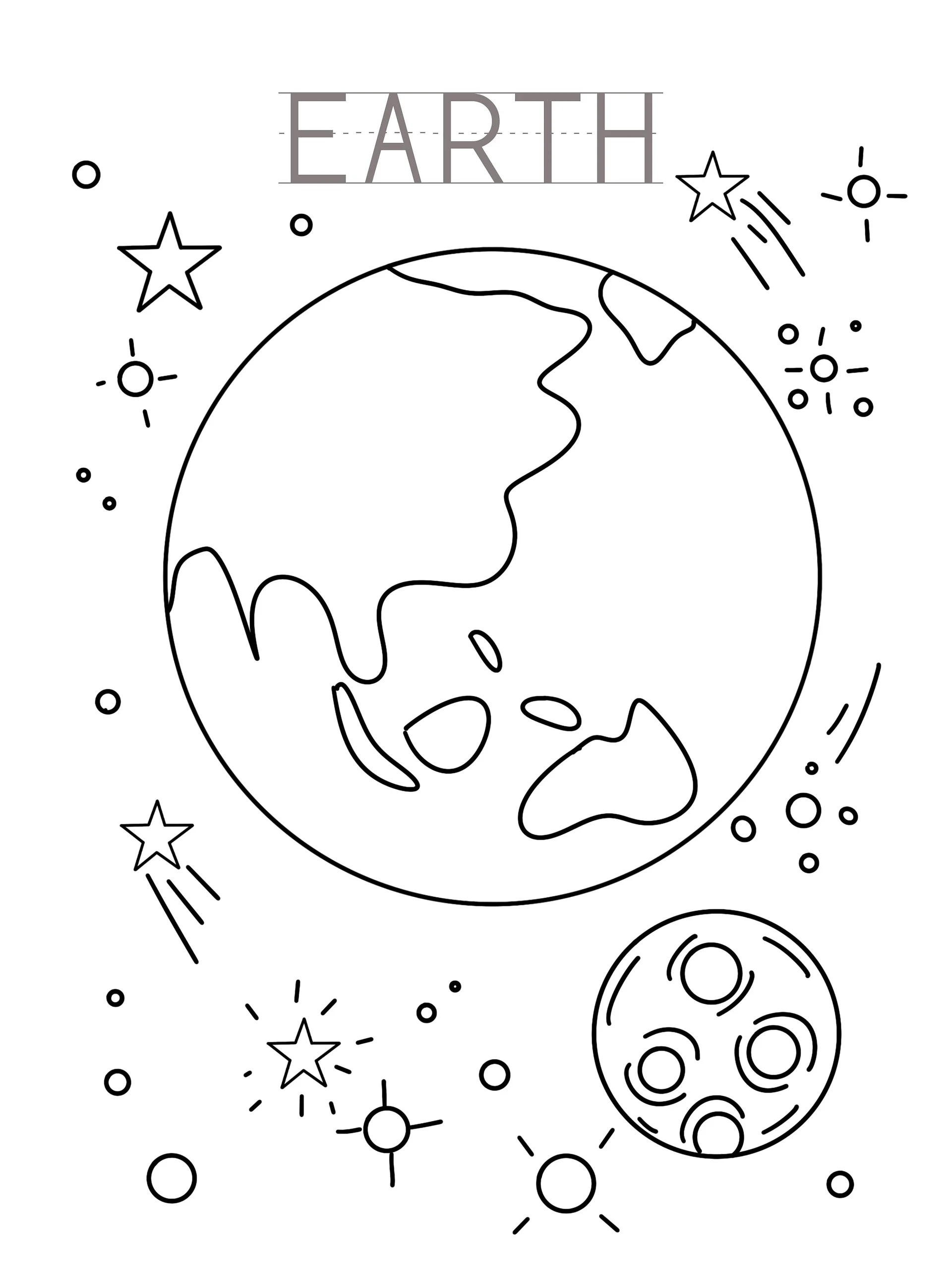Planet Coloring Book (Digital Download) WITH Dwarf Planets! product image (2)