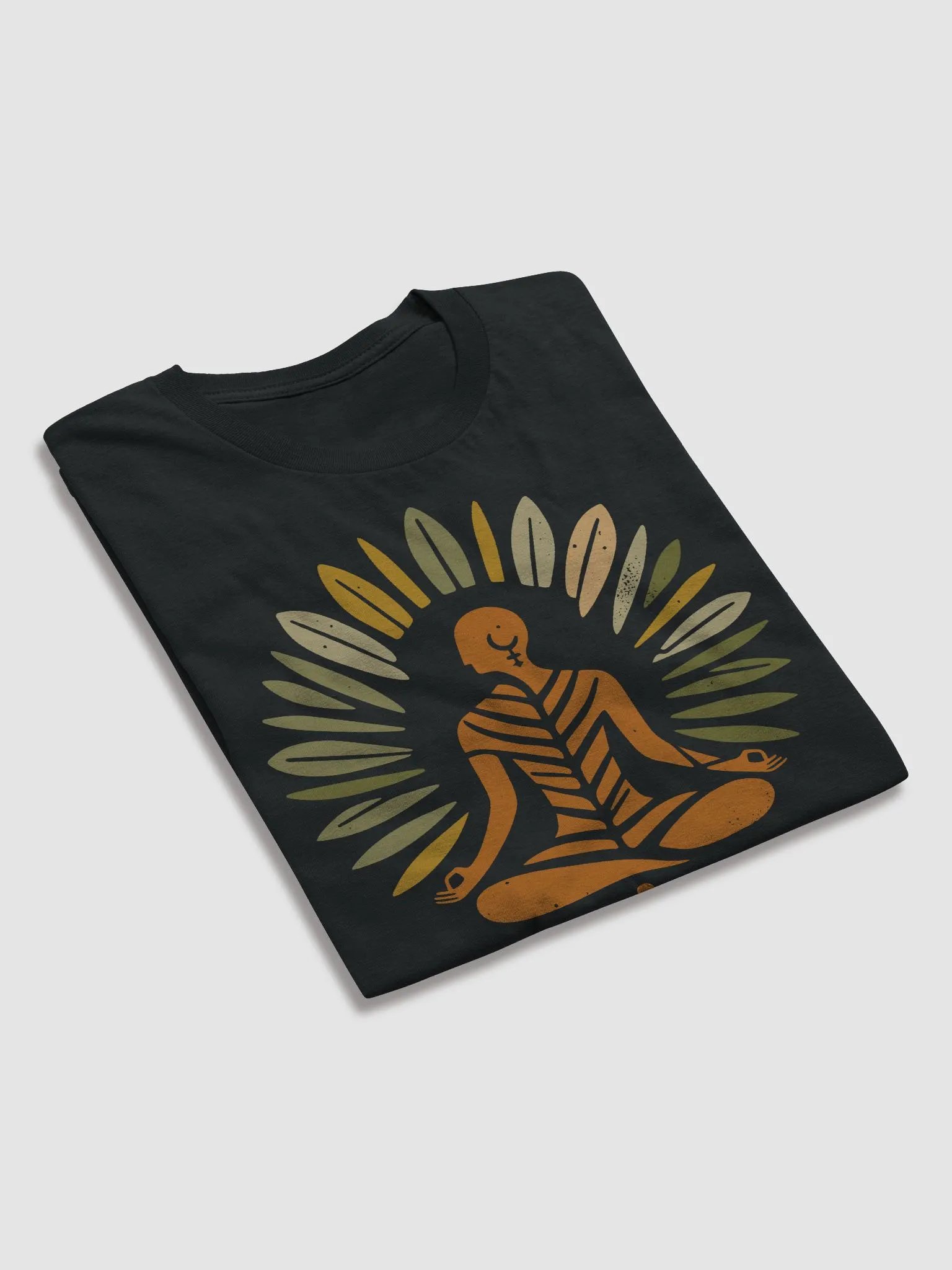 Zen Leaf Meditation Tee | Ancient Wisdom Meets Boho Style product image (26)