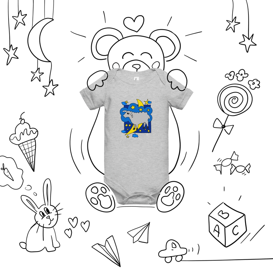 Sleepy Sheep - Baby Onesie product image (7)