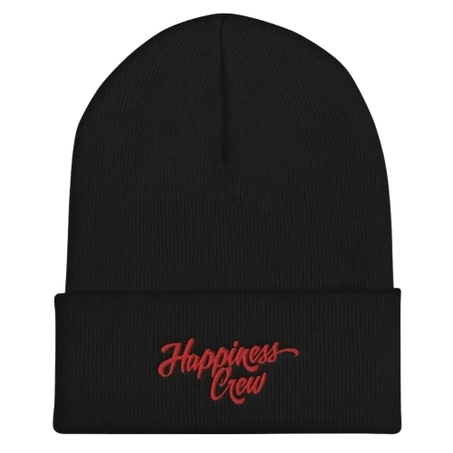 Red Retro Black Beanie product image (1)
