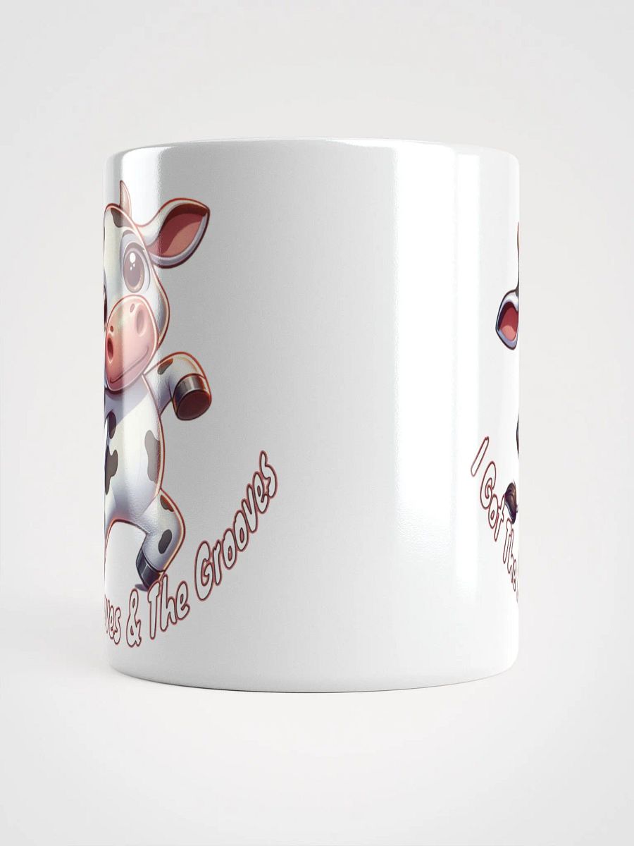 Adorable Dancing Cow Ceramic Mug - 'I Got The Mooves & The Grooves' Cute Cartoon Design product image (13)