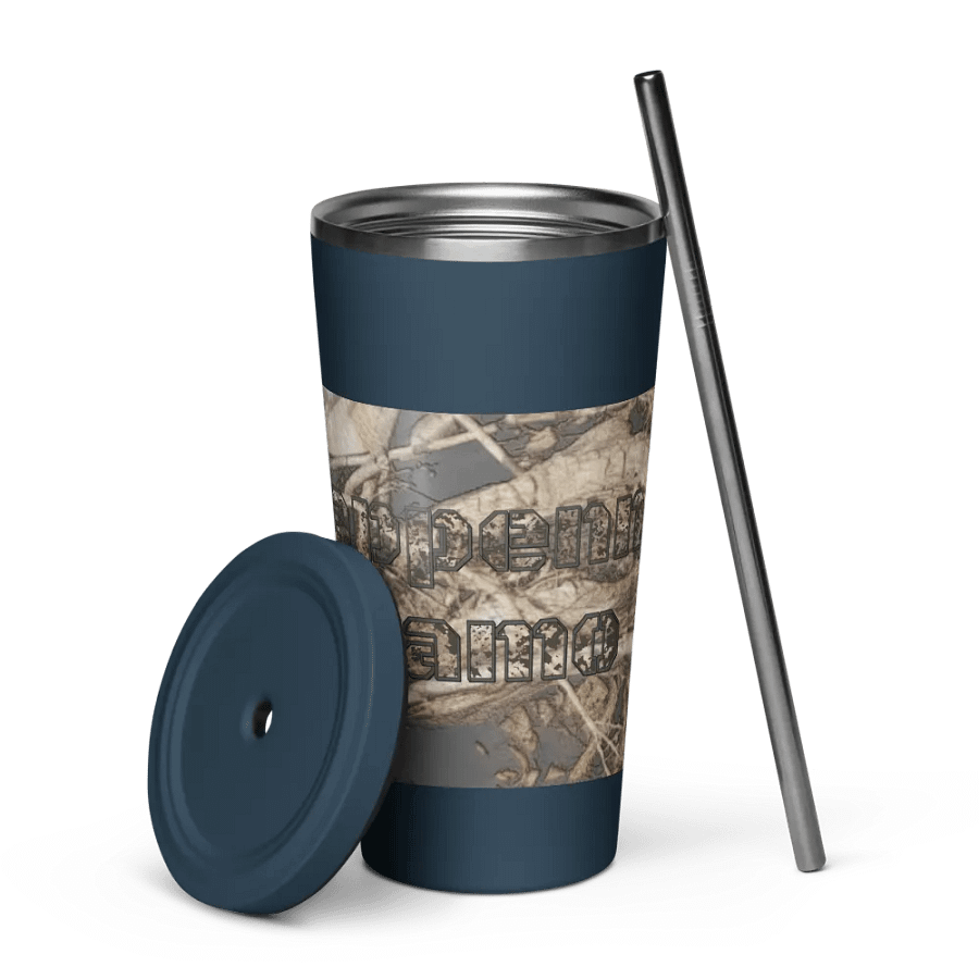 Insulated Tumbler with a Straw - Dead Split - It Happennnns Camo product image (5)