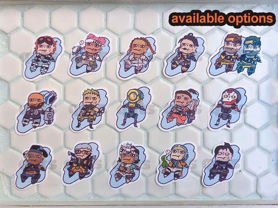 PICK YOUR SQUAD - Battle Royale Matte Journal Stickers (pick 3 stickers) product image (2)
