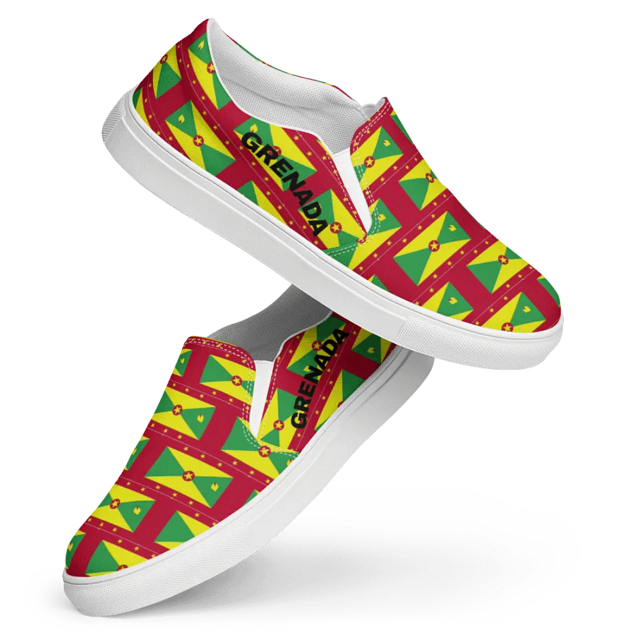 Grenada Flag Men's Slip-On Shoes product image (12)
