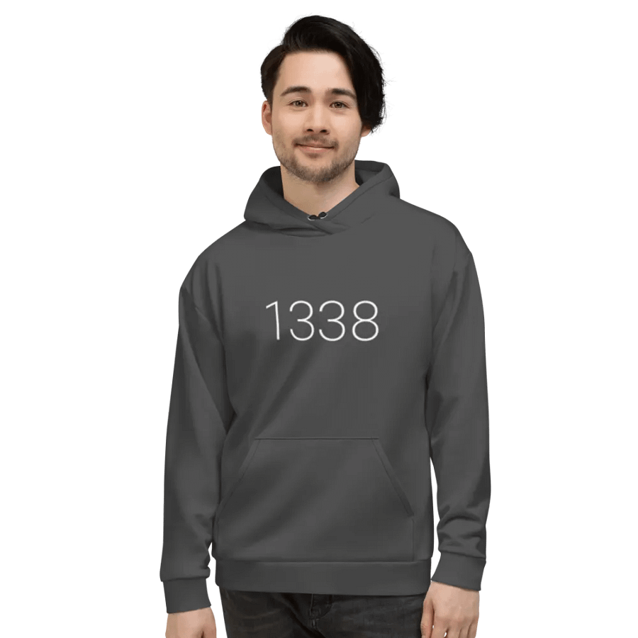 1338, beyond leet hoodie (darker grayscale mode) product image (11)