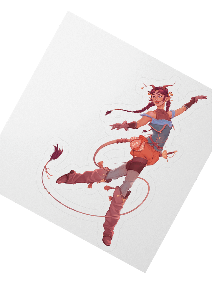Joyful Tiefling Sticker product image (2)