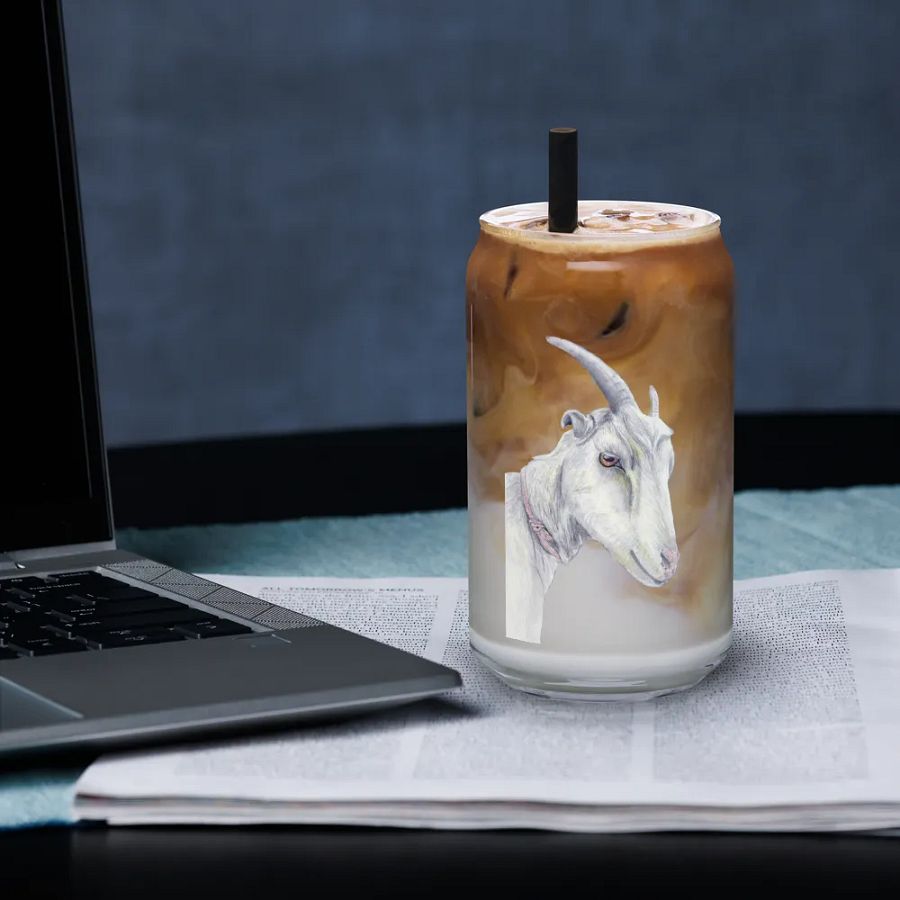 Goat Drawing Glass Can Cup product image (33)
