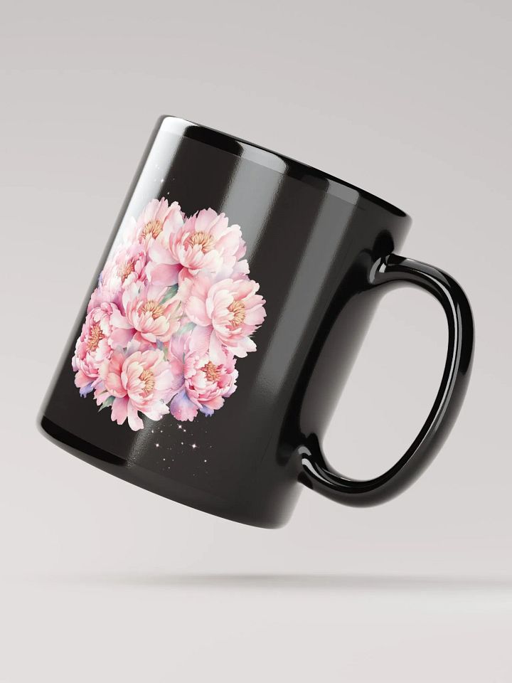 Peony Paradise Black Mug product image (3)