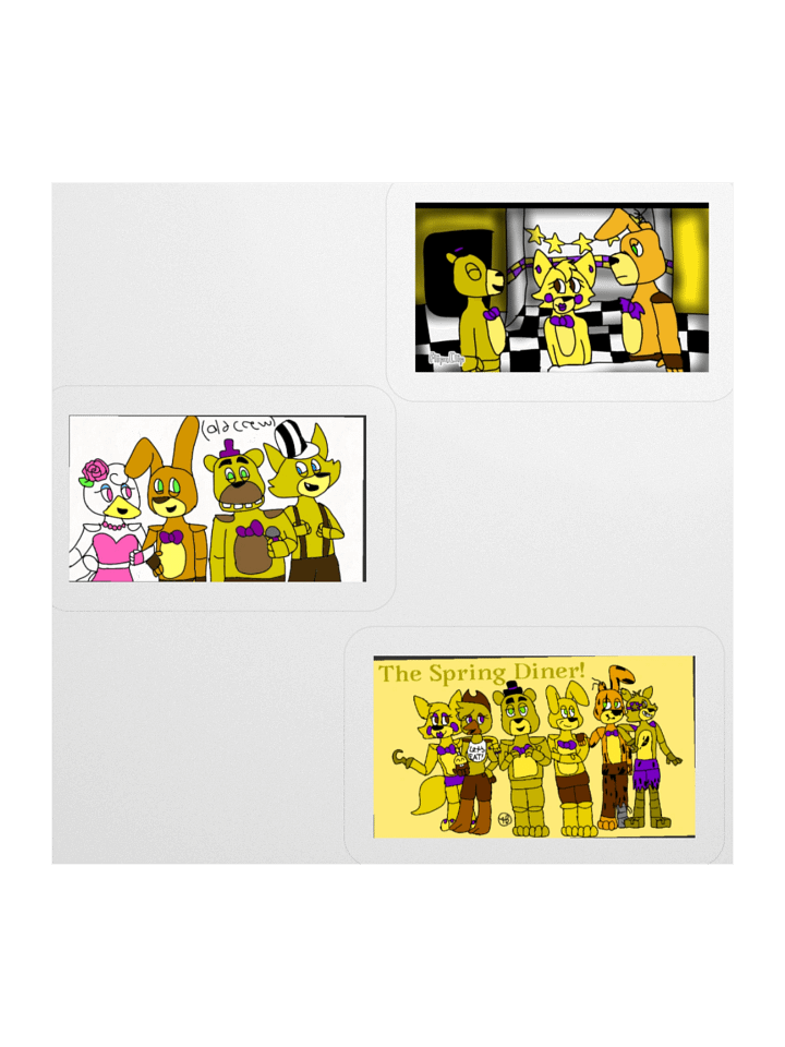 Spring Diner Cartoon Kiss Cut Stickers product image (1)