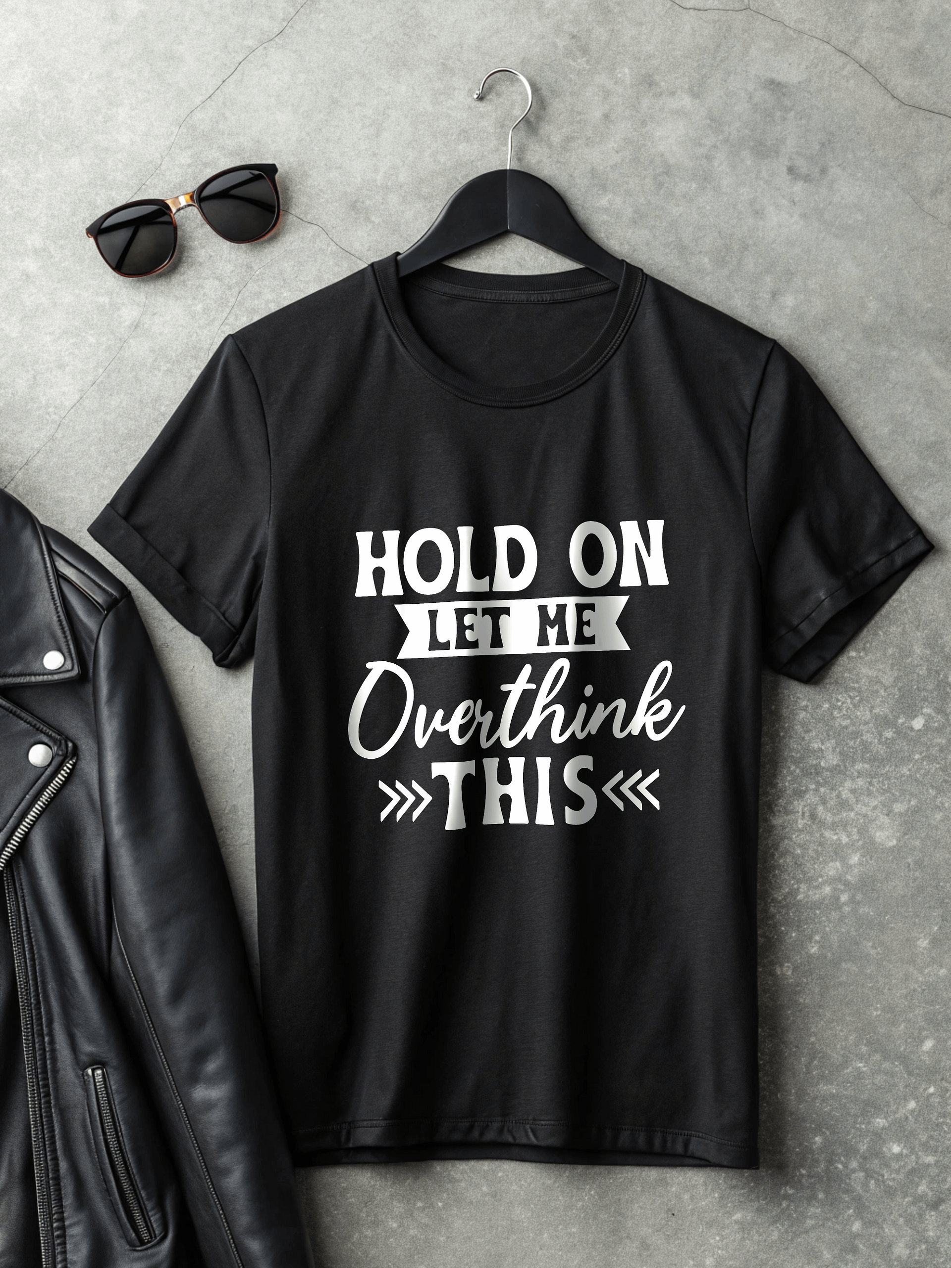 Hold On Let Me Overthink This Women's Black T-Shirt product image (2)