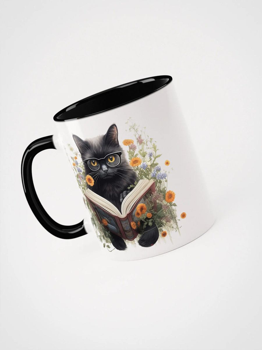 Whimsical Cat and Flowers Ceramic Mug product image (6)